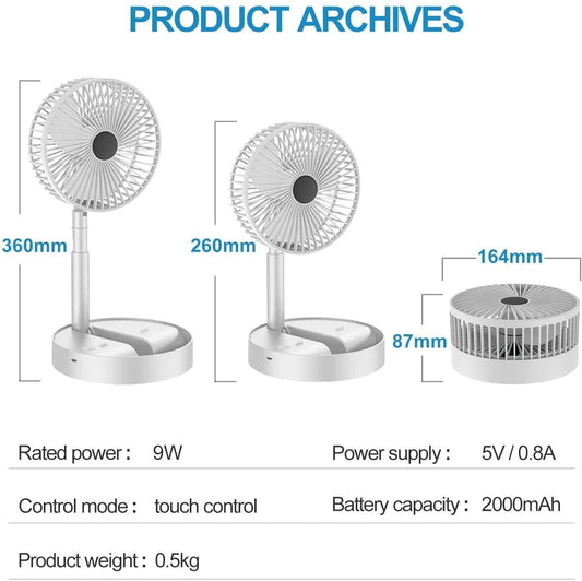 Rechargeable Table Fan